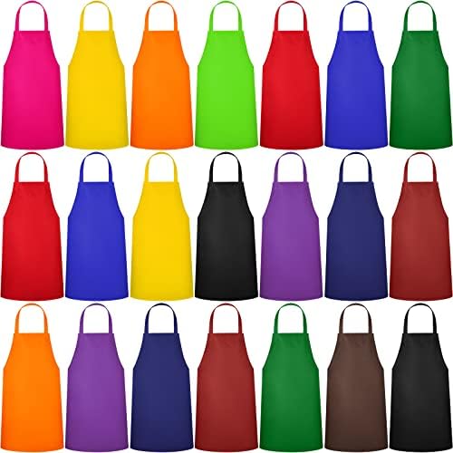 Foaincore 24/48 Bib Aprons Unisex Apron No Pocket Bulk