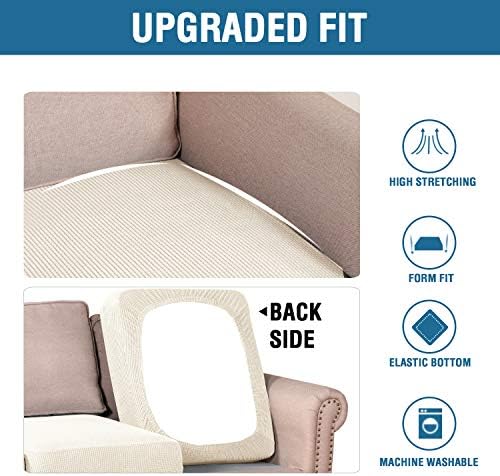 H.VERSAILTEX Super Stretch Individual Seat Sofa Covers Couch Slipcover