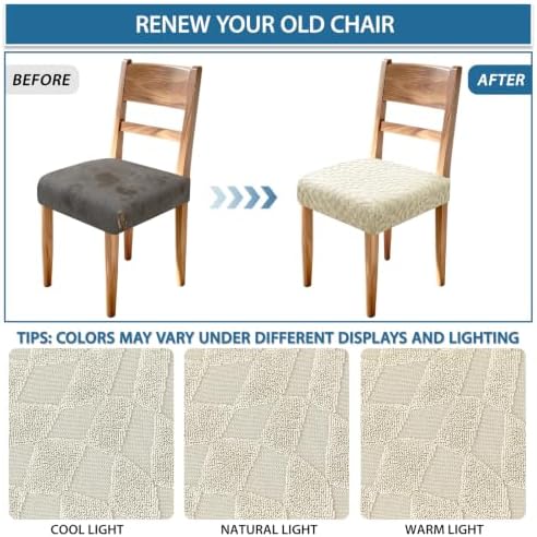ZNSAYOTX Stretch Dining Chair Seat Covers Set of 4, Washable Fit Seat