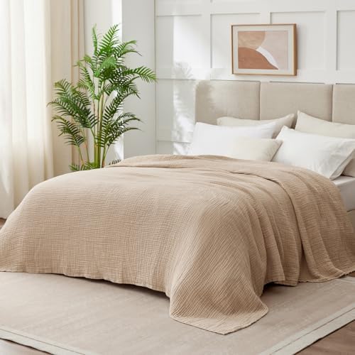 Cotton Muslin Blanket for Adults, 6-Layer, California King, 120 x 90