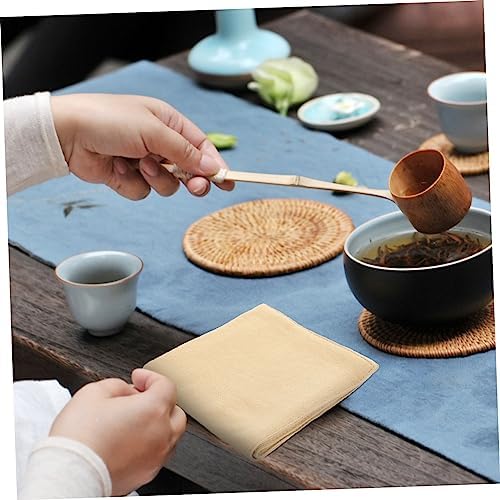 Alipis Cotton Linen Tea Towel for Kitchen Cleaning, Beige Dish Cloth
