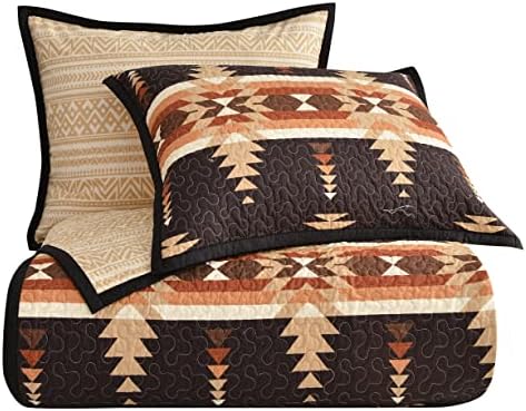 Paseo Road Yosemite 3 Piece King Aztec Rustic Western Bedding Quilt