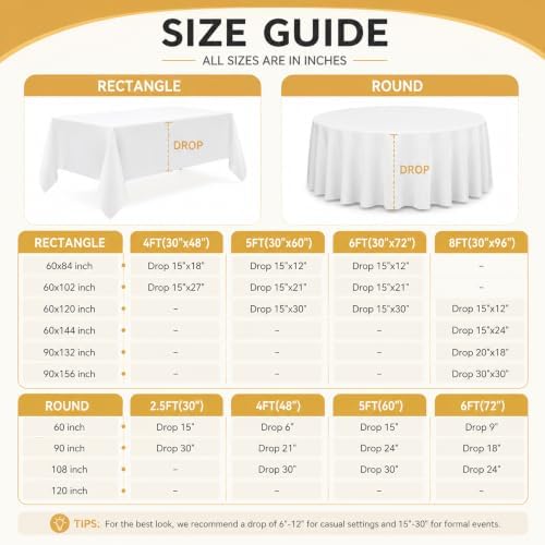 2-Pack 60x120 inch Grey Table Cloths, Solid Stain and Wrinkle