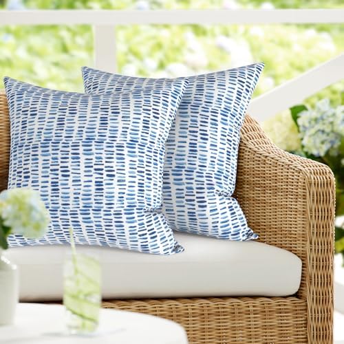 DYTXIII Pack of 2 Outdoor Waterproof Pillow Covers ONLY, 18"x18"