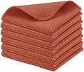 PurpleEssences Solid Kitchen Cloths, Dish Cloth 12x12 Set of 6 - Rust