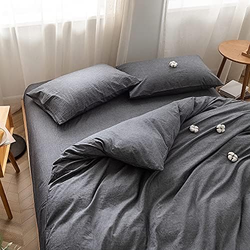 FACE TWO FACE Bedding Duvet Cover Set100% Washed Cotton Duvet Cover