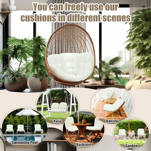 Youyole 7 Pcs Wicker Chair Cushions Set, 44 x 19'' Outdoor Waterproof