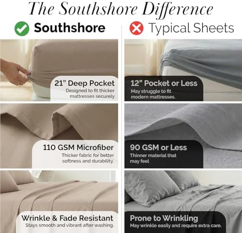 SouthShore Fine Living Vilano Pleats, 3-Piece, 21-Inch Extra Deep