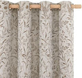 BGment Brown French Country Curtains for Living Room - Fall Jacquard