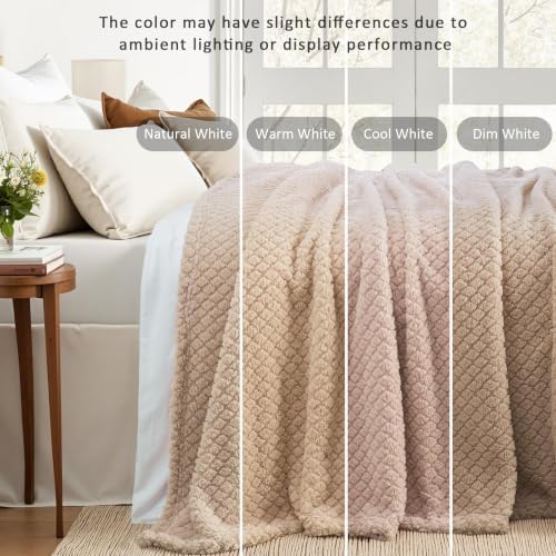 Exclusivo Mezcla Soft Fleece King Size Blanket for Bed, Camel