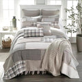Donna Sharp Smoky Cobblestone Cotton Queen Quilt Set, 90" x 90"