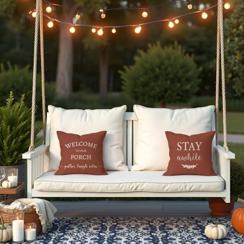 PANDICORN Outdoor Decorative Throw Pillow Covers 18x18 Inch Set of 2