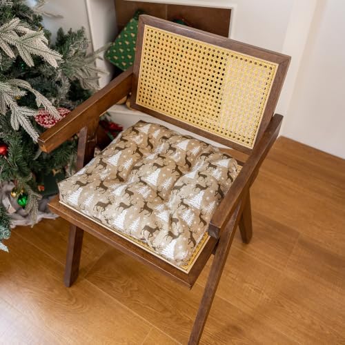 vctops Christmas U-Shaped Chair Cushions with Ties (Pattern I,16"x16")