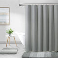 SUN+BLK Bridgeport Waffle Weave Fabric Shower Curtain, 70” W x 72” H
