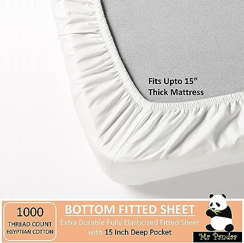 Full Size Sheet Set 1000 Thread Count Egyptian Cotton- 100% Long