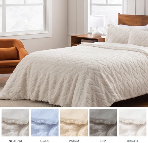 Berkshire Sherpa & Velvetloft Comforter Set King, Luxuriously Warm