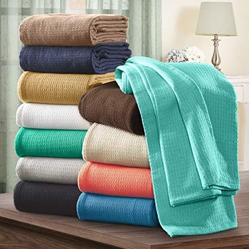 BLUENILEMILLS BNM Waffle Weave Cotton Blanket, for Picnic, Beach