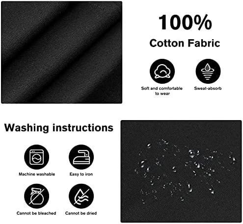 Jubatus 3 Pack 100% Cotton Server Apron with 3 Pockets for Women Men