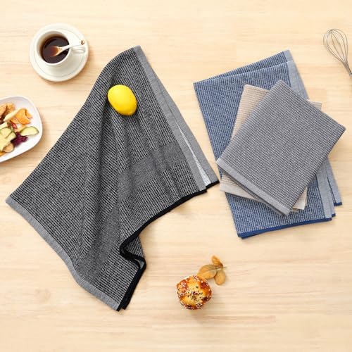 Homaxy 380 GSM Cotton Premium Kitchen Towels 12 Pack, 18"x 28", Mix
