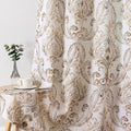 H.VERSAILTEX Linen Textured Sheer Curtains for Living Room 96 Inch