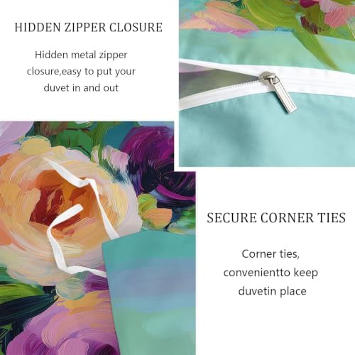 California King Duvet Cover Set Floral Fresh Floral Printed Duvet