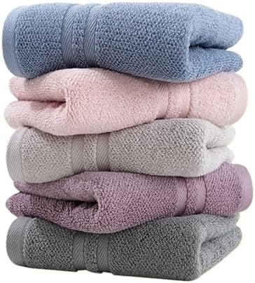 3 Pack Cotton Towels, Thick 40s Yarn Face Bath Towels, Absorbent &