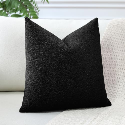 OTOSTAR Set of 1 Textured Boucle Throw Pillow Covers Square Pillow