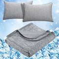 CHOSHOME 1 Pack Grey Cooling Blanket 90" X 90" and 2 Pack Cooling