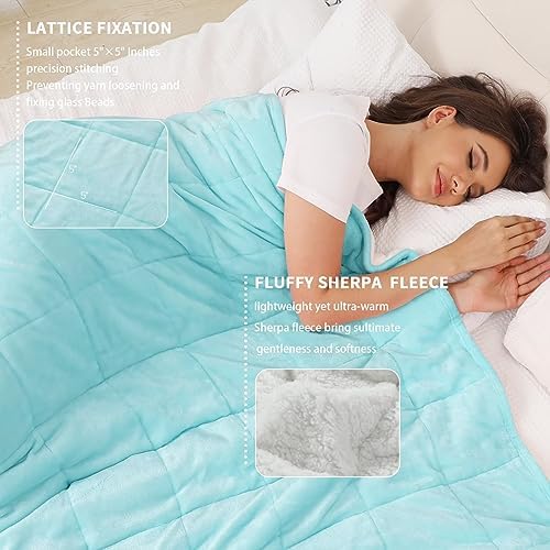 Alomidds Weighted Blanket for Adults, 12lb Twin Size Weighted