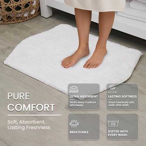 Home Weavers 100% Cotton Tufted Waterford Collection, Extra Soft and