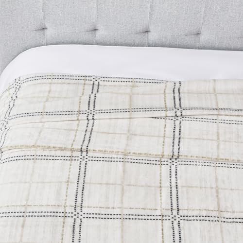 Soft Cozy 120x138 Inches Seamless Oversized King Fleece Blanket, Line