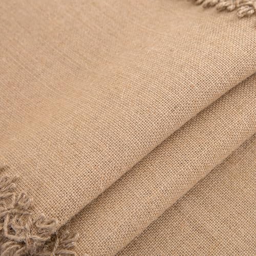 LIGICKY Natural Burlap Table Runners 72 Inches Long Farmhouse Rustic