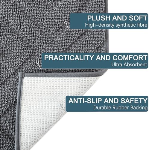 AROGAN Washable Chenille Hallway Runner Rug Non Slip Mat, 24x60 Inch