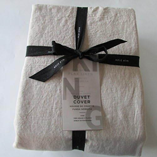 West Elm Belgian Linen Duvet Cover King & Two Euro Shams~*~Natural~*~