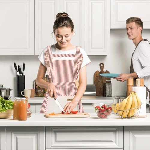 1 Pack Kitchen Cooking Aprons Cotton Vest Soft Long Ties Adjustable