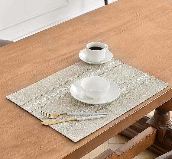 Wracra Homes Value Pack - Coffee Hemstitch Table Runner and Placemat