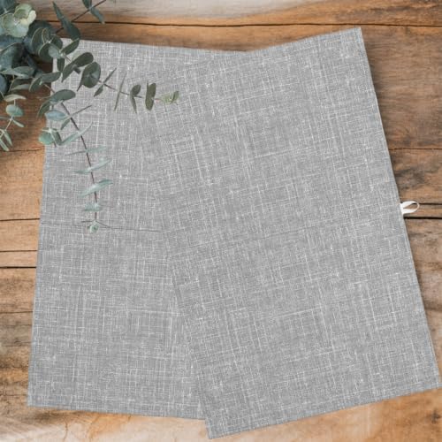 Grey Kitchen Towels Set of 4, Absorbent Microfiber Soft Dish Hand Tea