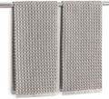 REDKISS 2 Pack Taupe Waffle Hand Towels for Bathroom, 100% Cotton