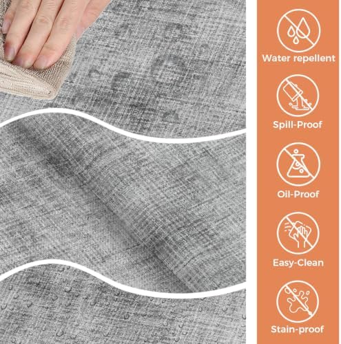 Gray Texture Pattern Rectangle Tablecloth 60x120 Inches, Minimalist