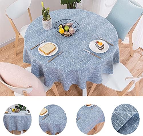 Tablecloth Linen Look Round Tablecloth 250cm, Table Cloths for Tables