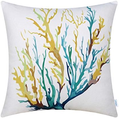 CaliTime Canvas Throw Pillow Cover Shell for Couch Sofa Home