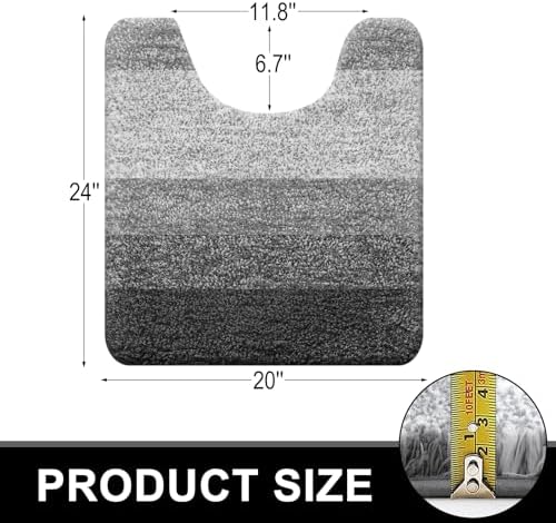 OLANLY Microfiber Bathroom Rugs Sets 3 Piece, Absorbent Bath Mats