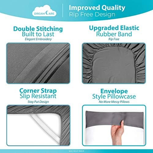 DREAMCARE Twin XL Sheets - 3pc Breathable Cooling Sheets Twin XL Sheet