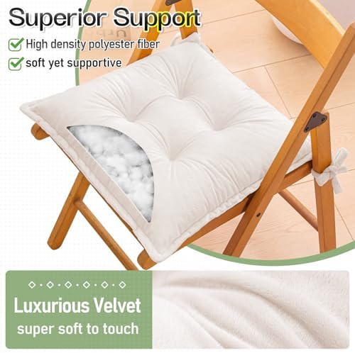 1 MIDDLE ONE Chair Pads Cushions for Dining Chairs, Square Seat