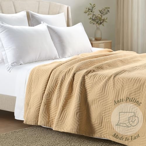 Threadmill Luxury Cotton Blankets for Queen Size Bed | All-Season 100%