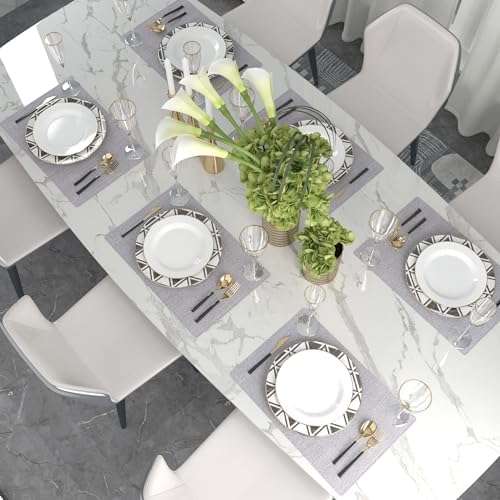 4 Piece 12 x 18 inch Soft Faux Linen Place Mats Heat Resistant Dining