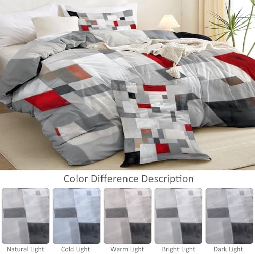 Duvet Cover Abstract Minimalist Geometric Printed - Queen Size Soft