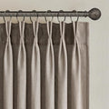 96 Inches Long Pleated Sheer Curtains,Dark Linen Blended Light
