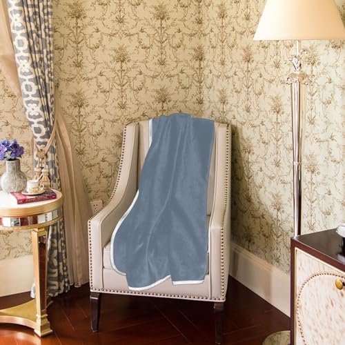 Light Slate Gray Plush Throw Blankets for Bed Couch and Living Room