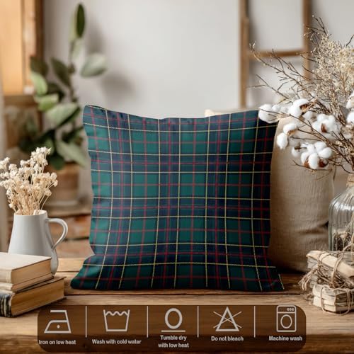 Batmerry Plaid Pillow Covers 22x22 Inch Set of 2, Tartan Scottish